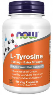 NOW L-Tyrosine 750 мг, 90 капс