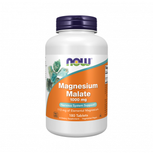 NOW Magnesium Malate 1000 mg, 180 таблеток