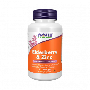 NOW Elderberry &amp; Zinc, 30 табелок