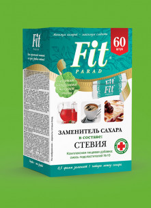 FITPARAD Заменитель сахара № 10 стики 0,5 г, 30 г, 60 шт