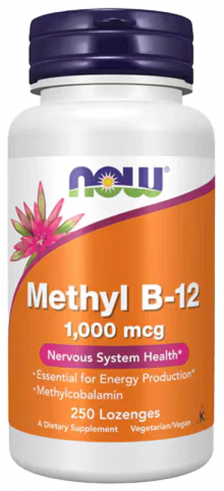 NOW Methyl В-12, Метил Витамин В-12, 250 таблеток