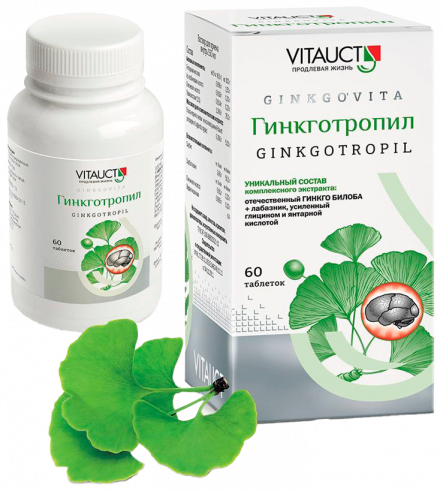 Vitauct Ginkgotropil, Гингкотропил, 60 таблеток