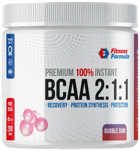 Fitness Formula 100% Instant BCAA 2:1:1 Premium, 100% Инстант БЦАА 2:1:1 Премиум, 200 грамм