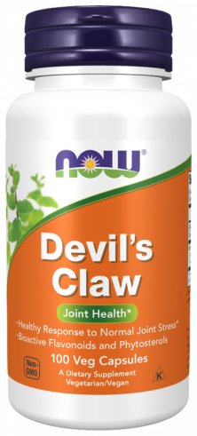NOW Devil's Claw Root, Экстракт корня Когтя Дьявола, 100 капсул