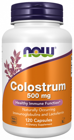 NOW Super Colostrum 500 mg, Супер Колострум 500 мг, 120 капсул
