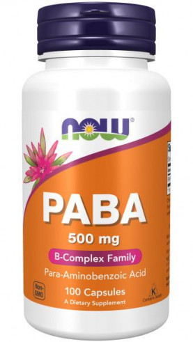 NOW PABA 500 mg, 100 капсул