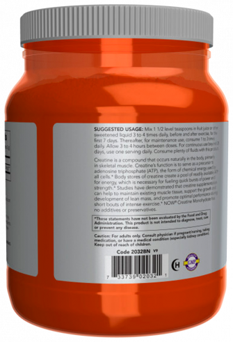 NOW Creatine Monohydrate, Креатин Моногидрат, 1000 грамм