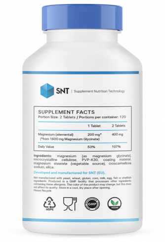 SNT Magnesium Glycinate, Магния Глицинат, 240 таблеток