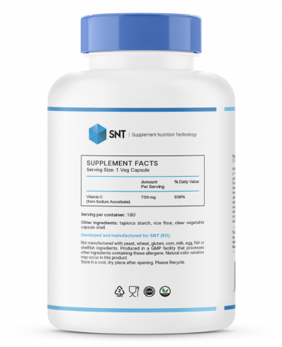 SNT Sodium Ascorbate, Содиум Аскорбат, 180 капсул