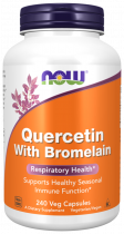 NOW Quercetin With Bromelain, Кверцетин с Бромелайном, 240 капсул
