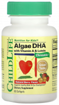 ChildLife Algae DHA, ДГК из морских водорослей, 60 капсул