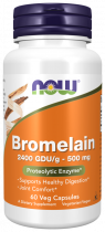 NOW Bromelain, Бромелайн, 60 капсул