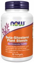 NOW Beta-Sitosterol Plant Sterols, Бета-Ситостеролы Фитостеролов, 90 капсул