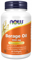 NOW Borage Oil, Масло огуречника, 60 капсул