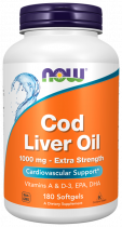 NOW Cod Liver Oil 1000 mg, Рыбий жир из печени трески 1000 мг, 180 капсул