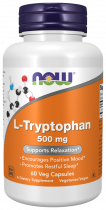 NOW L-Tryptophan 500 mg, L-Триптофан 500 мг, 60 капсул