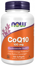 NOW Co Q10, 100 mg, Кофермент Q10, 100 мг, 150 капсул