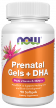 NOW Prenatal Gels + DHA, 90 капсул